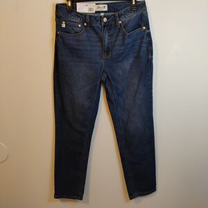 Seven7  90s Classic High Rise Straight Leg Dark Denim Jeans Women's Size 6